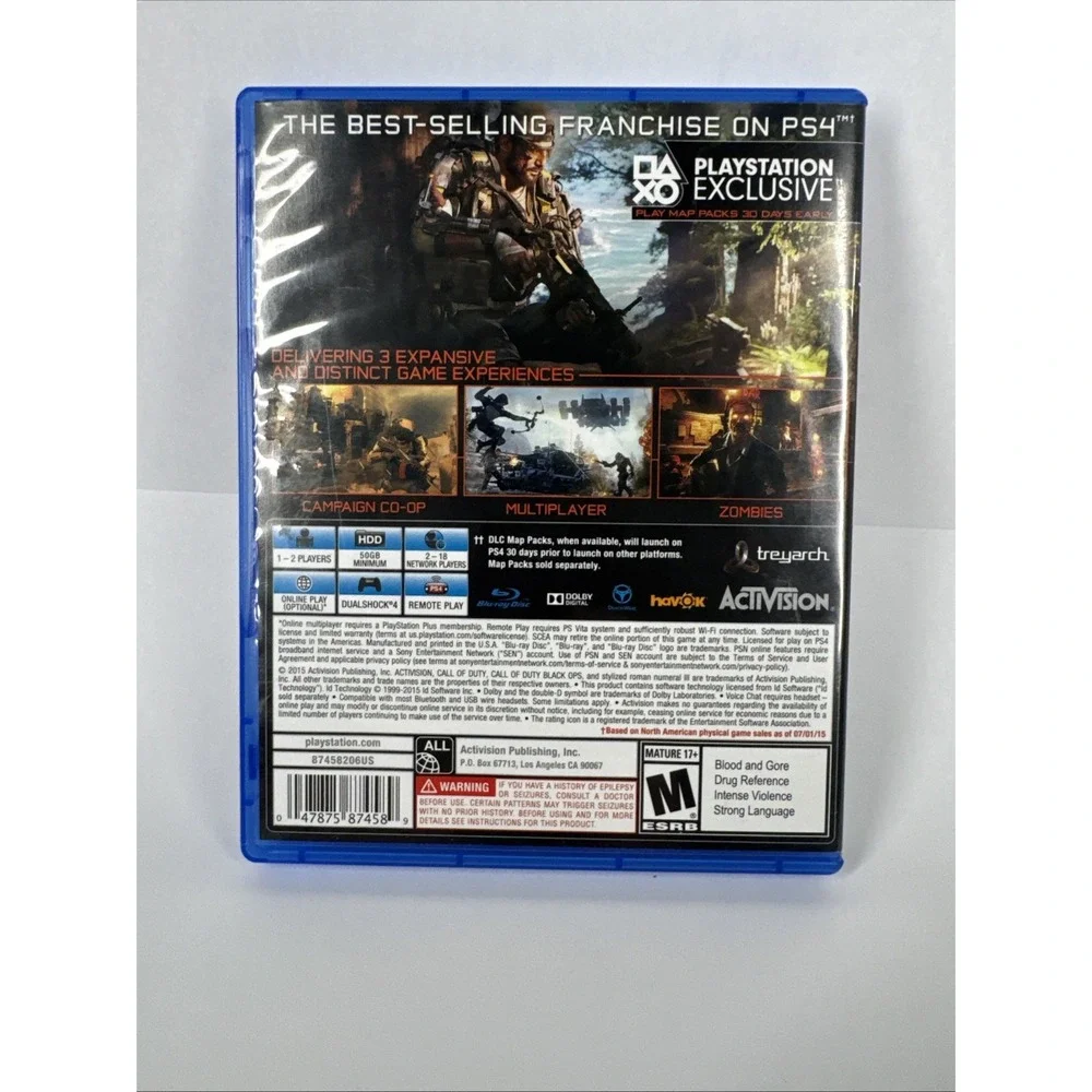 Call of Duty Black Ops III (Sony PlayStation 4, PS4, 2015) Tested